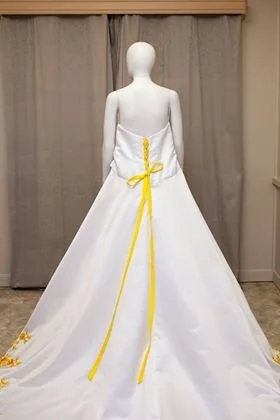 Wedding dresses yellow and 2025 white